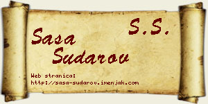 Saša Sudarov vizit kartica